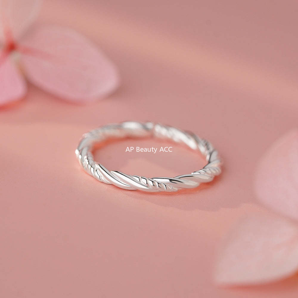 B관 - 925 실버 트위스트 씬 반지 [YC3302R_1] 25.12-3