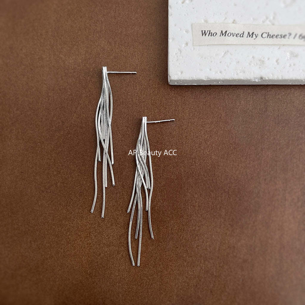 C관 - 드롭 태슬 디자인 925 은침 귀걸이 [5780] 25.03-4