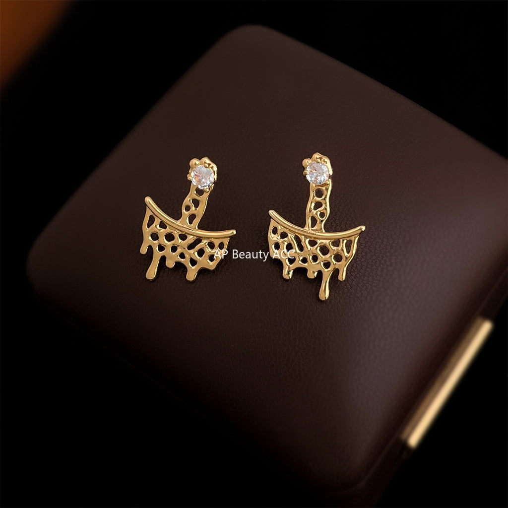 C관 - 925 은침 큐빅 흐르는 디자인 귀걸이 [6901] 25.10-2