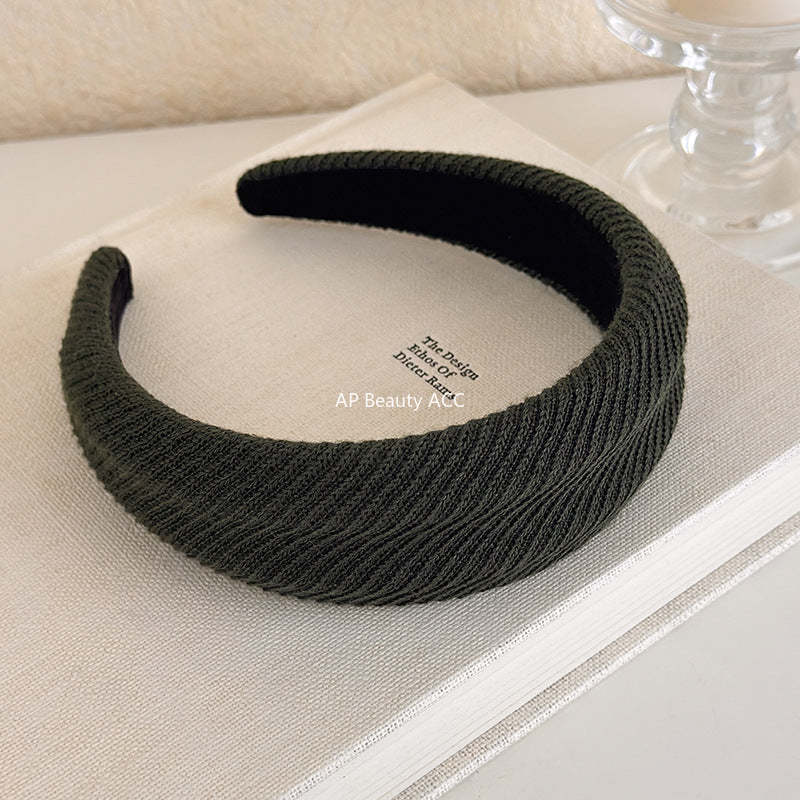 E관 - 컬러 니트 울 스펀지 머리띠 [27502] 25.09-4