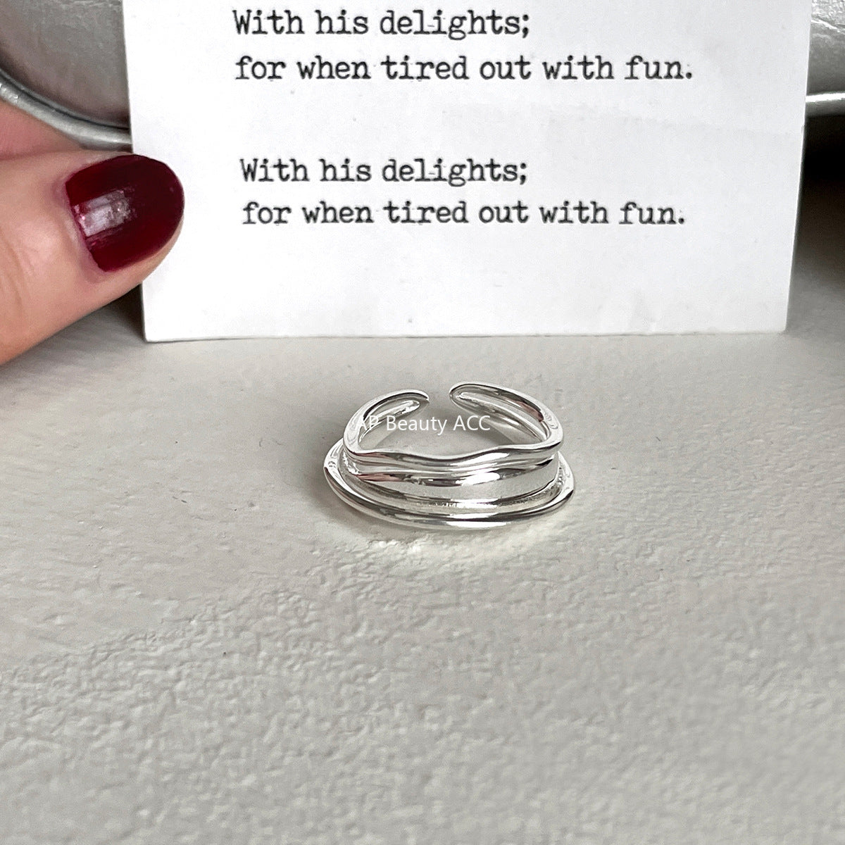 A관 - 925 실버 심플 레이어 오픈형 반지 [JZ-0595] 25.11-2