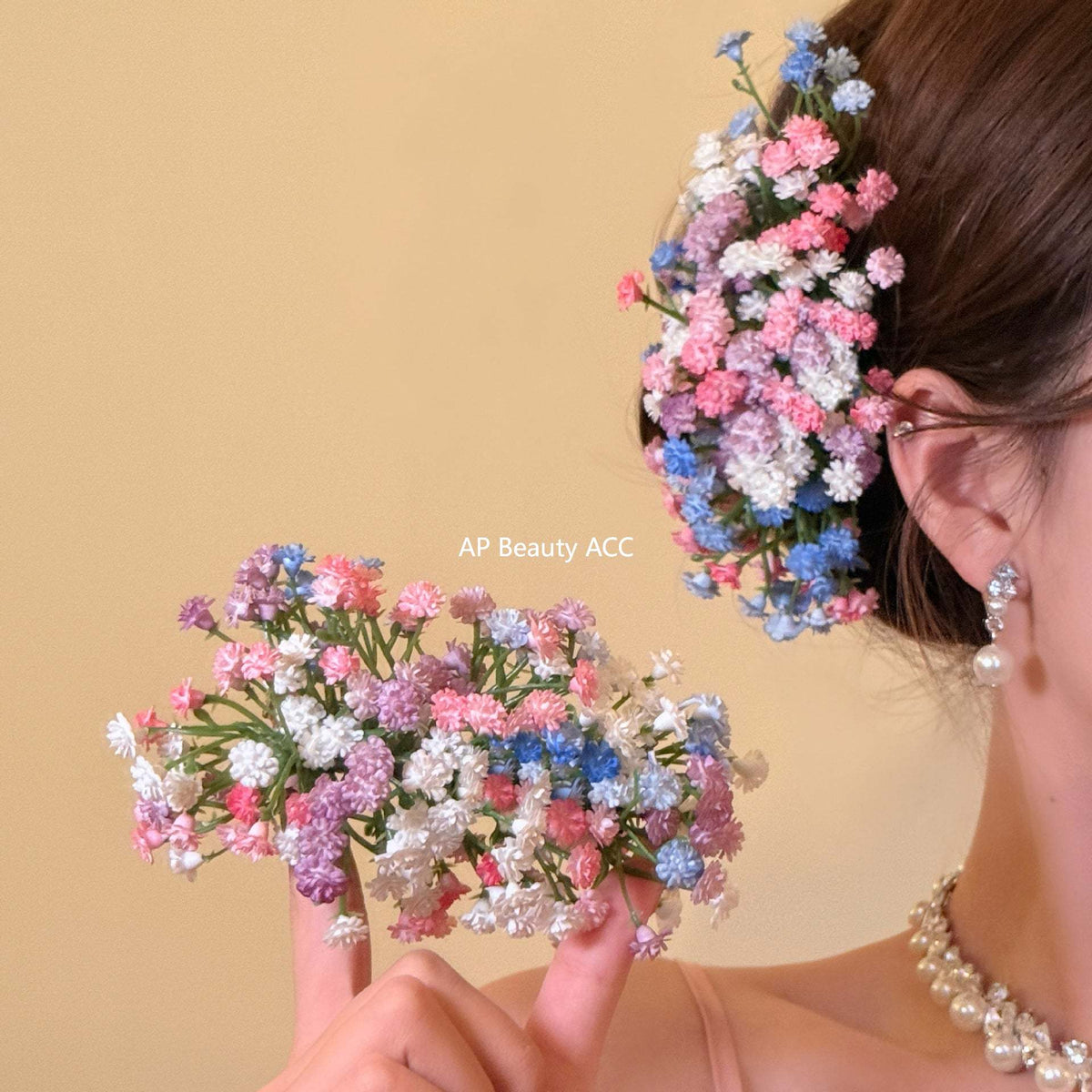 E관 - 조화 플라워 웨딩 헤어핀 [27642] 25.11-1