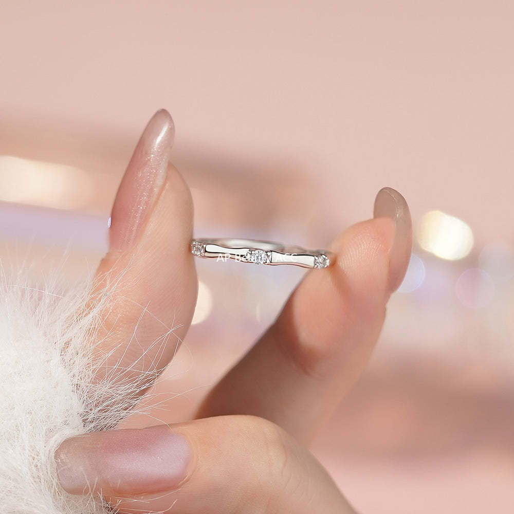 B관 - 999 실버 대나무 큐빅 반지 [YC5258R_1] 25.12-2