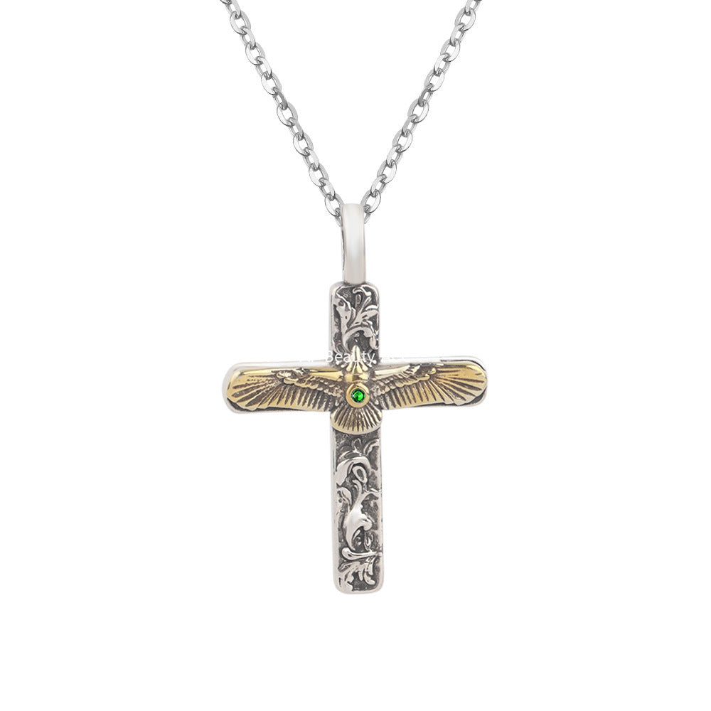 G관 - 독수리 디자인 십자가 펜던트 목걸이 [X1200] 25.10-2