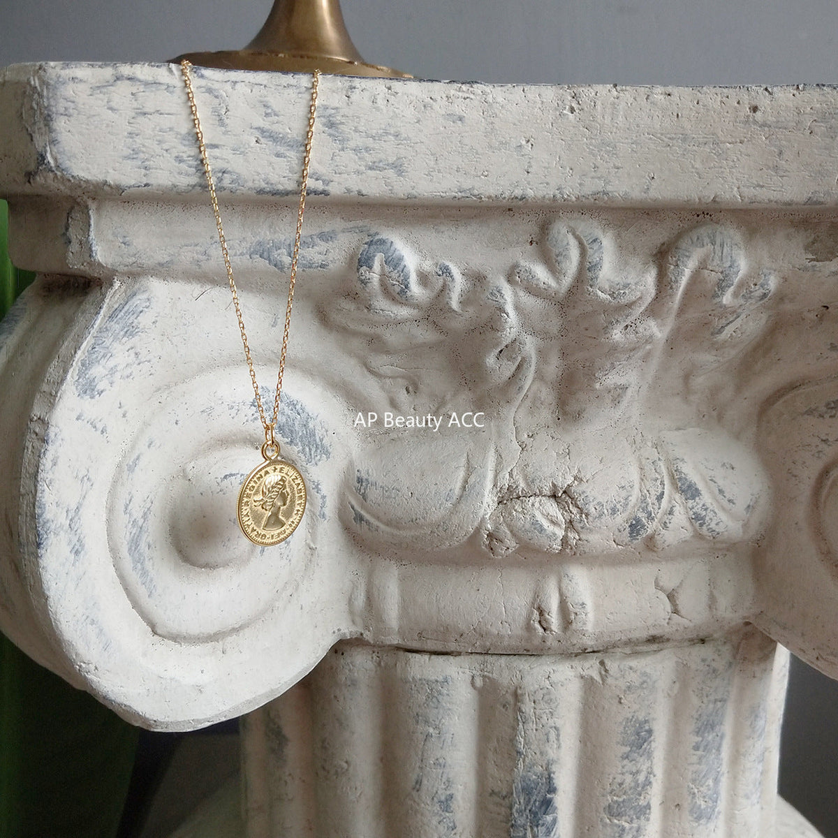 F관 - 925 실버 원형 코인 펜던트 목걸이 [B361] 25.10-3