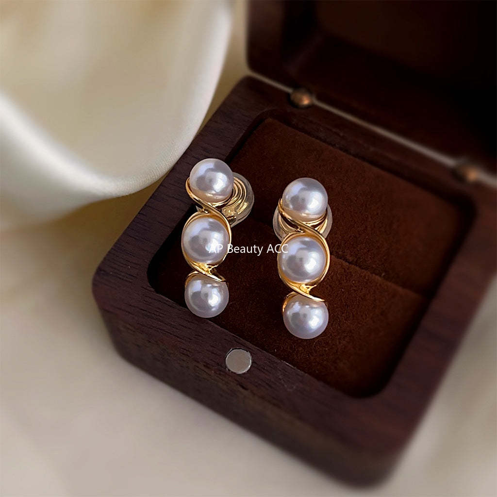 C관 - 14K 도금 고급스러운 기하학 길쭉한 귀걸이 [4049] 24.05-2