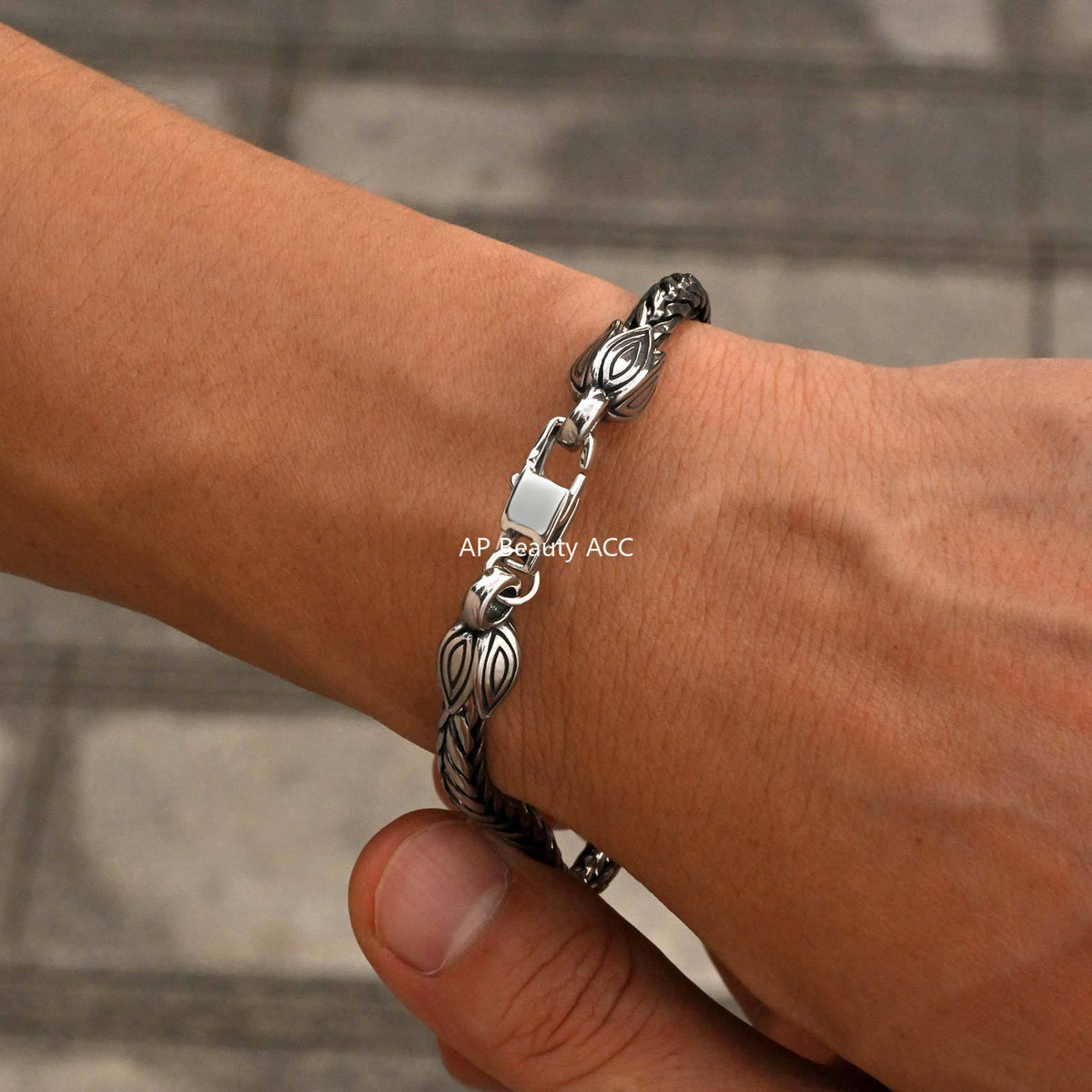 G관 - 스테인리스 드래곤 체인 스틸 컬러 팔찌 [BR-2710] 25.11-2