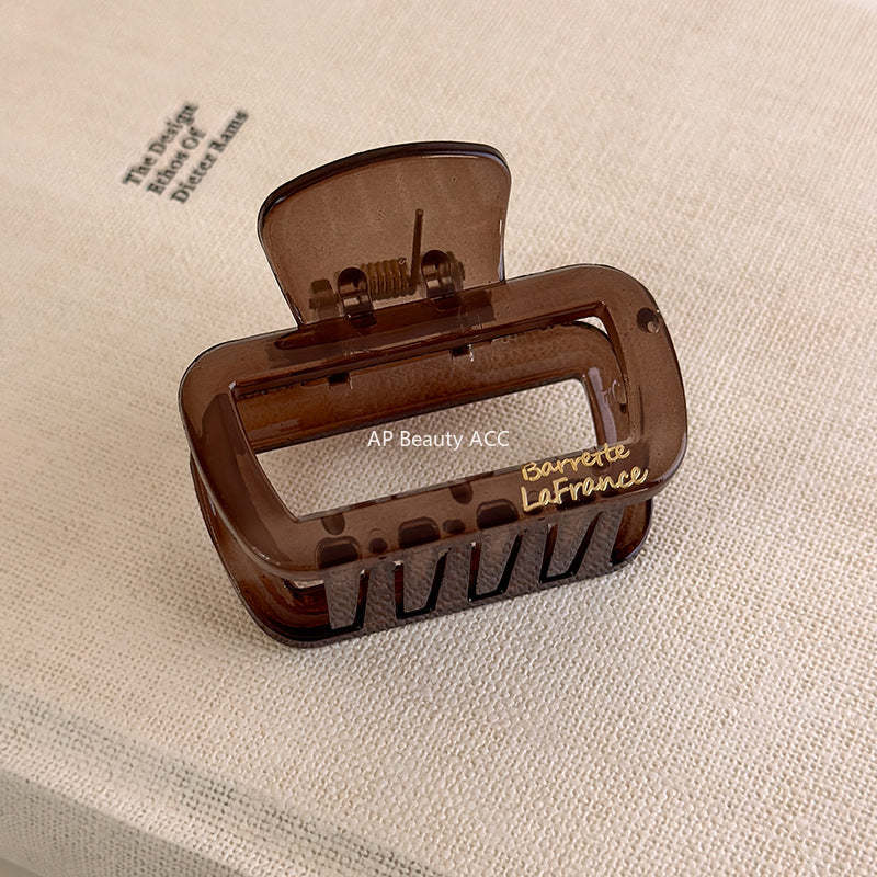 E관 - 골드 레터링 투명 사각형 집게핀 [27491] 25.09-4