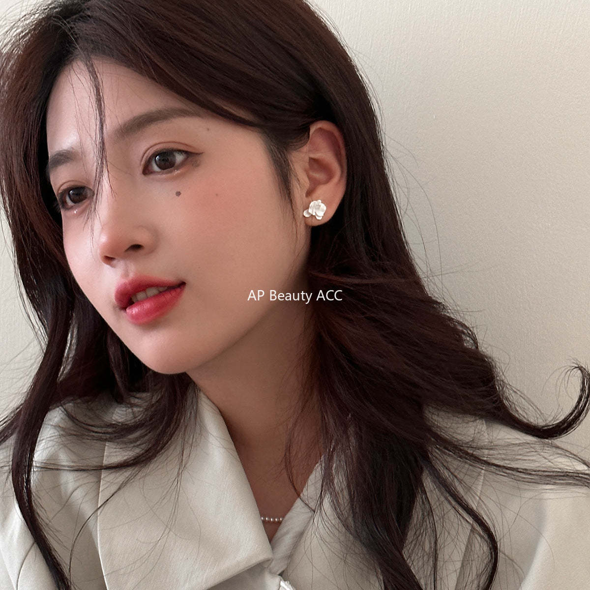 A관 - 화이트 플라워 은침 귀걸이 [EH-3304] 24.11-2