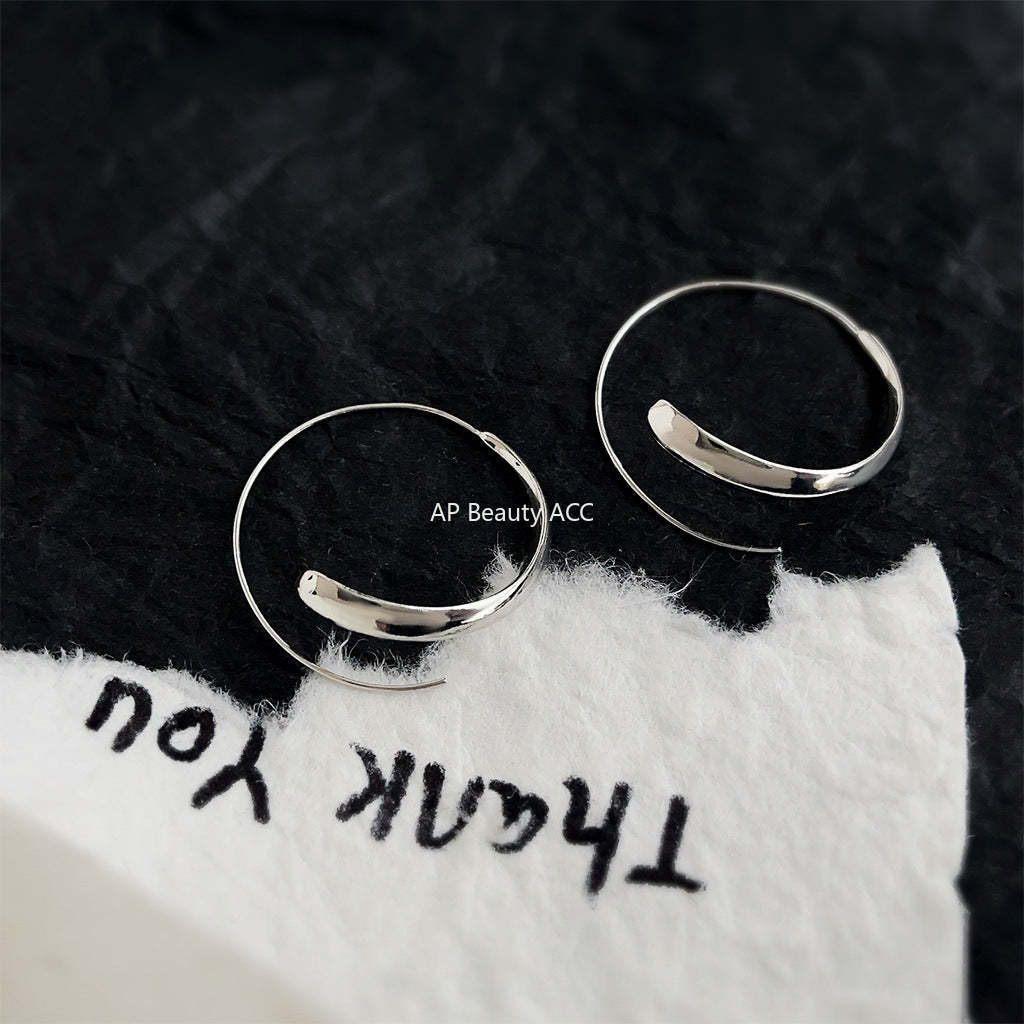 C관 - 선형 기하학 디테일 감각적 인스타 귀걸이 [4040] 24.06-1