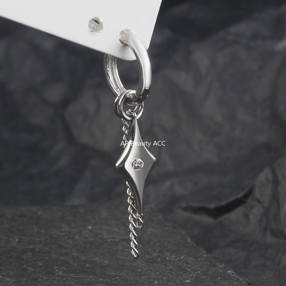 G관 - 큐빅 별 드롭 디자인 링 귀걸이 [ER859] 25.10-1