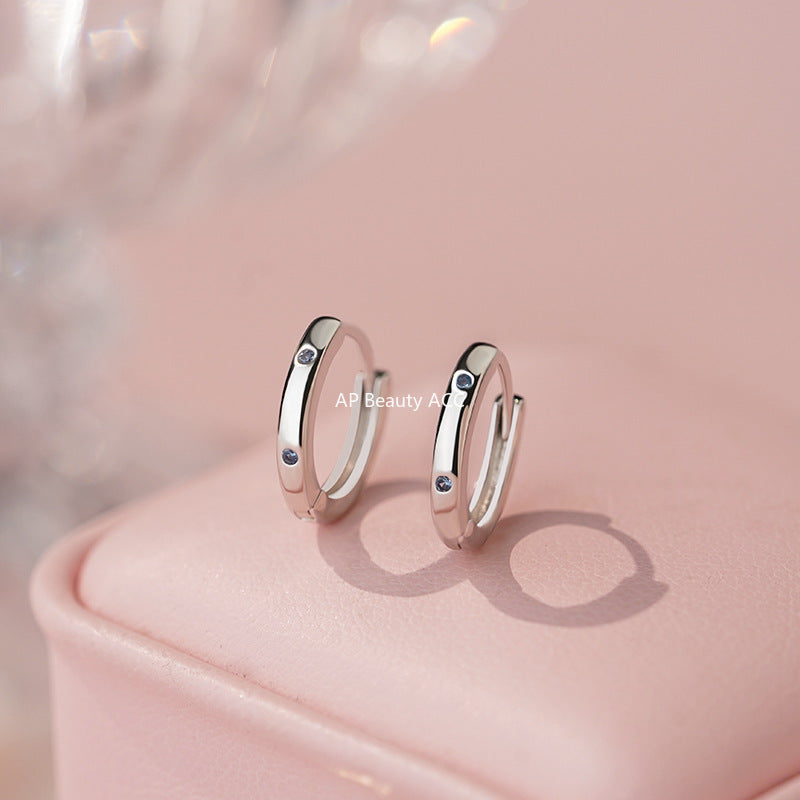 B관 - 999 실버 미니 큐빅 링 귀걸이 [YC6654E_1] 25.10-3