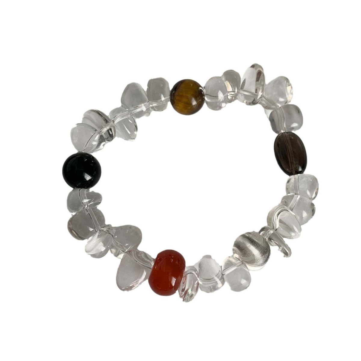 A관 - 천연 백수정 호안석 연수정 흑마노 홍마노 비즈 팔찌 [S580] 25.09-4