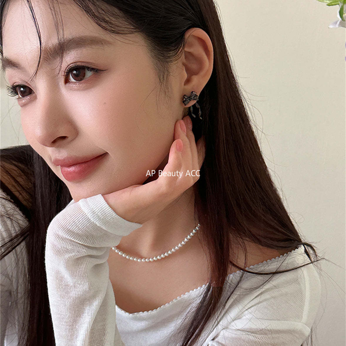 A관 - 925 은침 뒷걸이 하트 리본 귀걸이 [EH-2987] 24.06-3