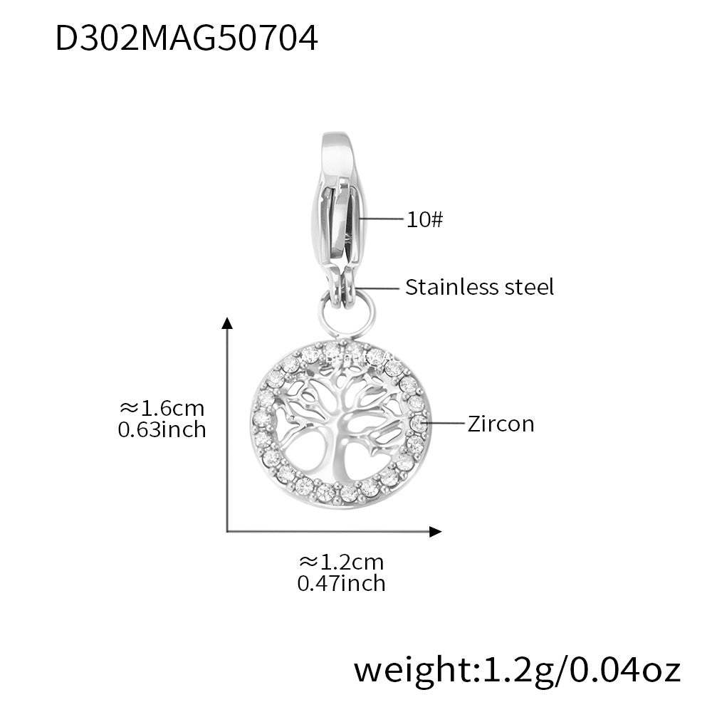 D관 - 스테인리스 스틸 DIY 다중 펜던트 팔찌 목걸이 [E670] 25.09-4