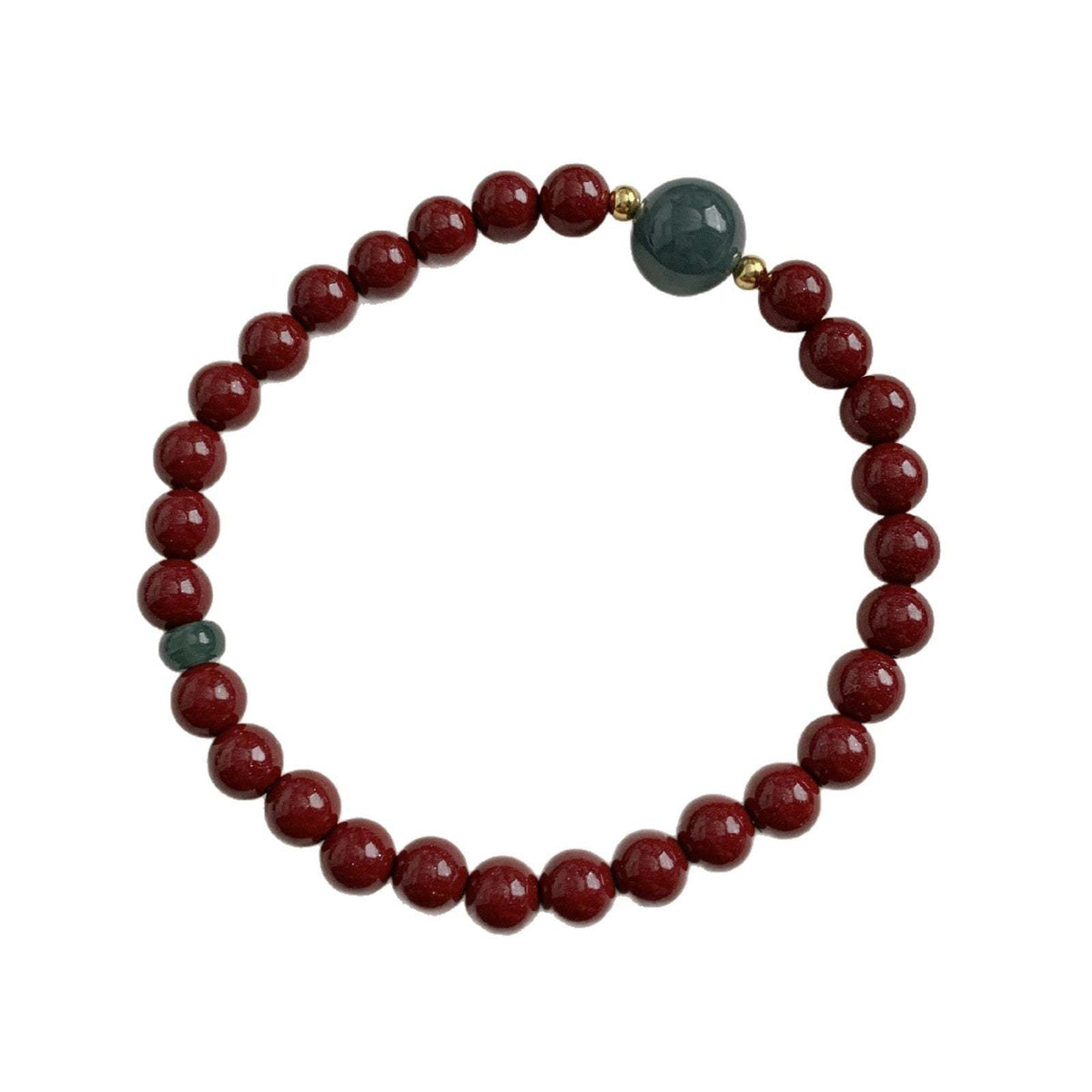 A관 - 925 실버 천연 자금사 비취 비즈 팔찌 [1636] 25.12-3