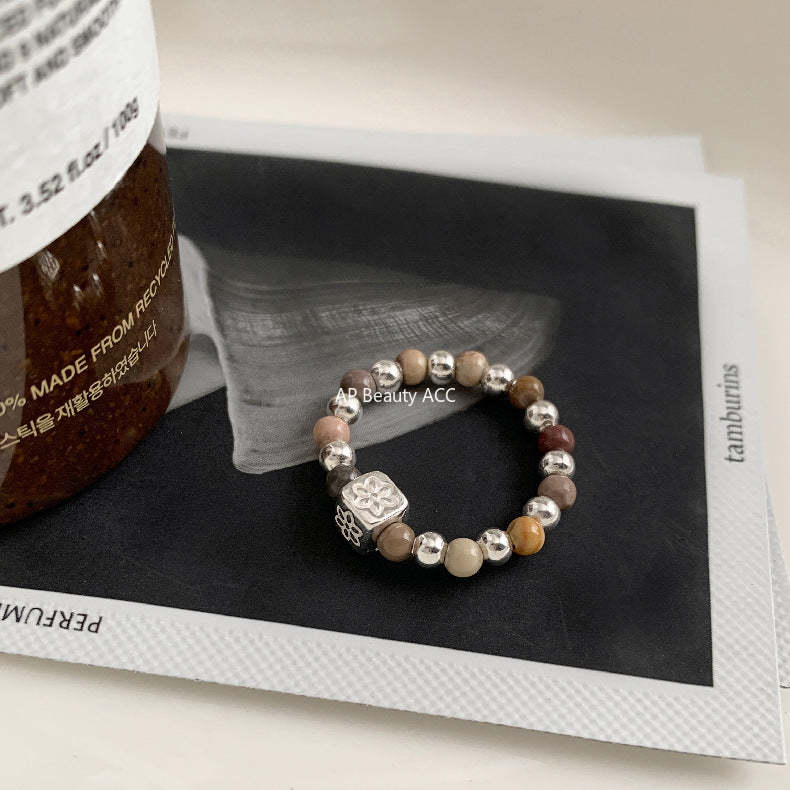 A관 - 클로버 십자가 하트 코끼리 미니 펜던트 925실버 비즈 반지 [RC] 25.11-4