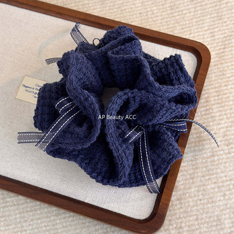 E관 - 니트 리본 디자인 곱창 헤어밴드 [27784] 25.12-2