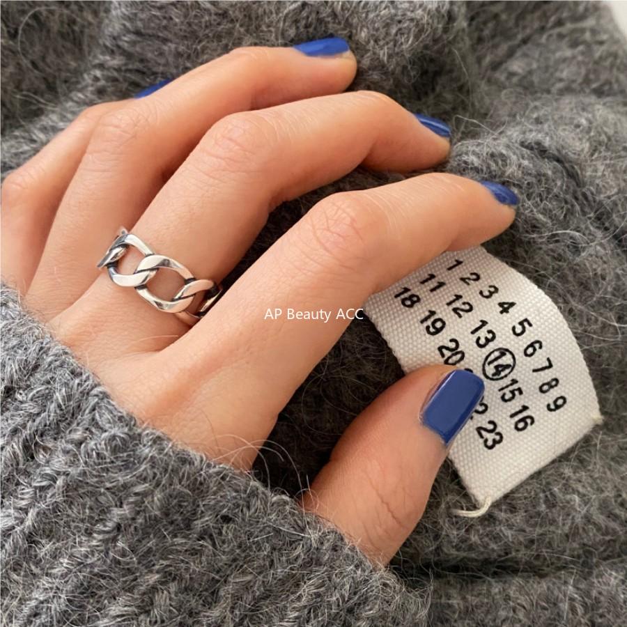 F관 - 925 실버 체인 디자인 오픈형 반지 [J1708] 25.10-4