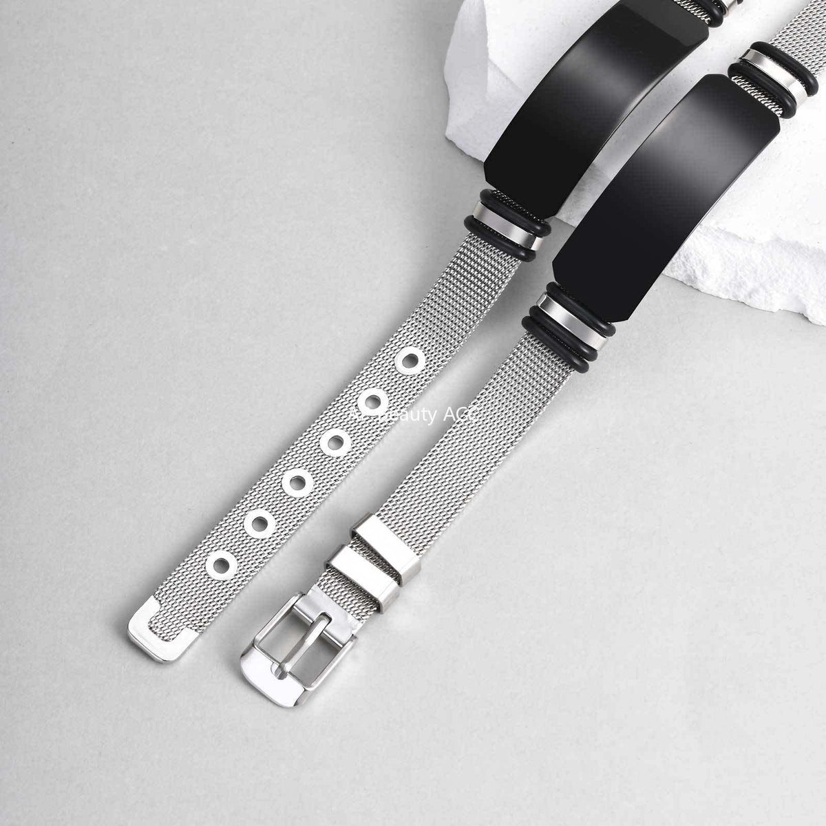 G관 - 무광 플레이트 스테인리스 스틸 시계 팔찌 [BR-2794] 25.12-2