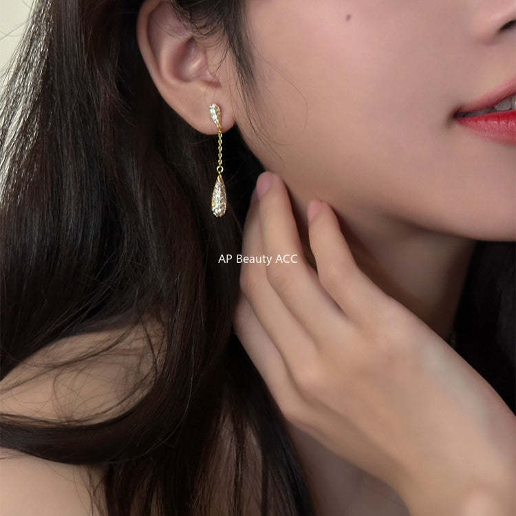 A관 - 롱 태슬 물방울 디자인 925 은침 귀걸이 [EH-2450-SJ] 25.12-1