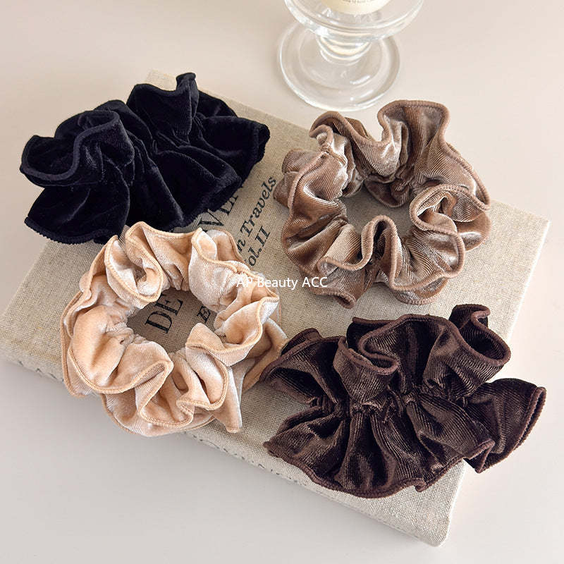 E관 - 벨벳 이중 레이어 곱창 헤어밴드 [26173] 25.11-1