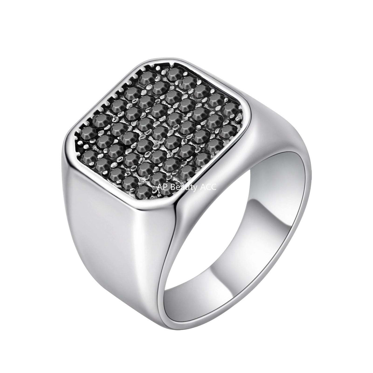 G관 - 스테인리스 스틸 그레이 큐빅 반지 [RC-925] 25.10-5