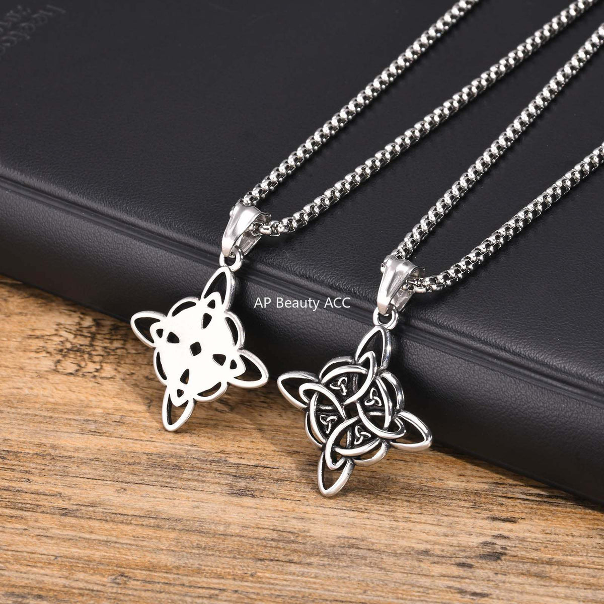 G관 - 스테인리스 스틸 원형 매듭 디자인 펜던트 목걸이 [PN-1945] 25.10-5