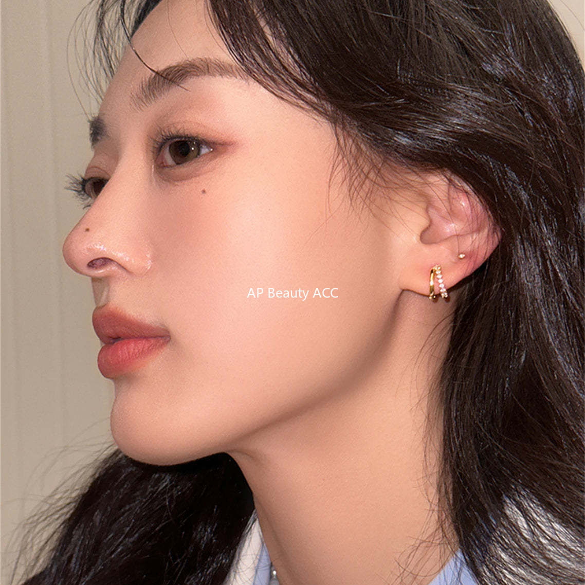 A관 - 빈티지 큐빅 925 은침 후프 귀걸이 [EH-3659] 25.08-3