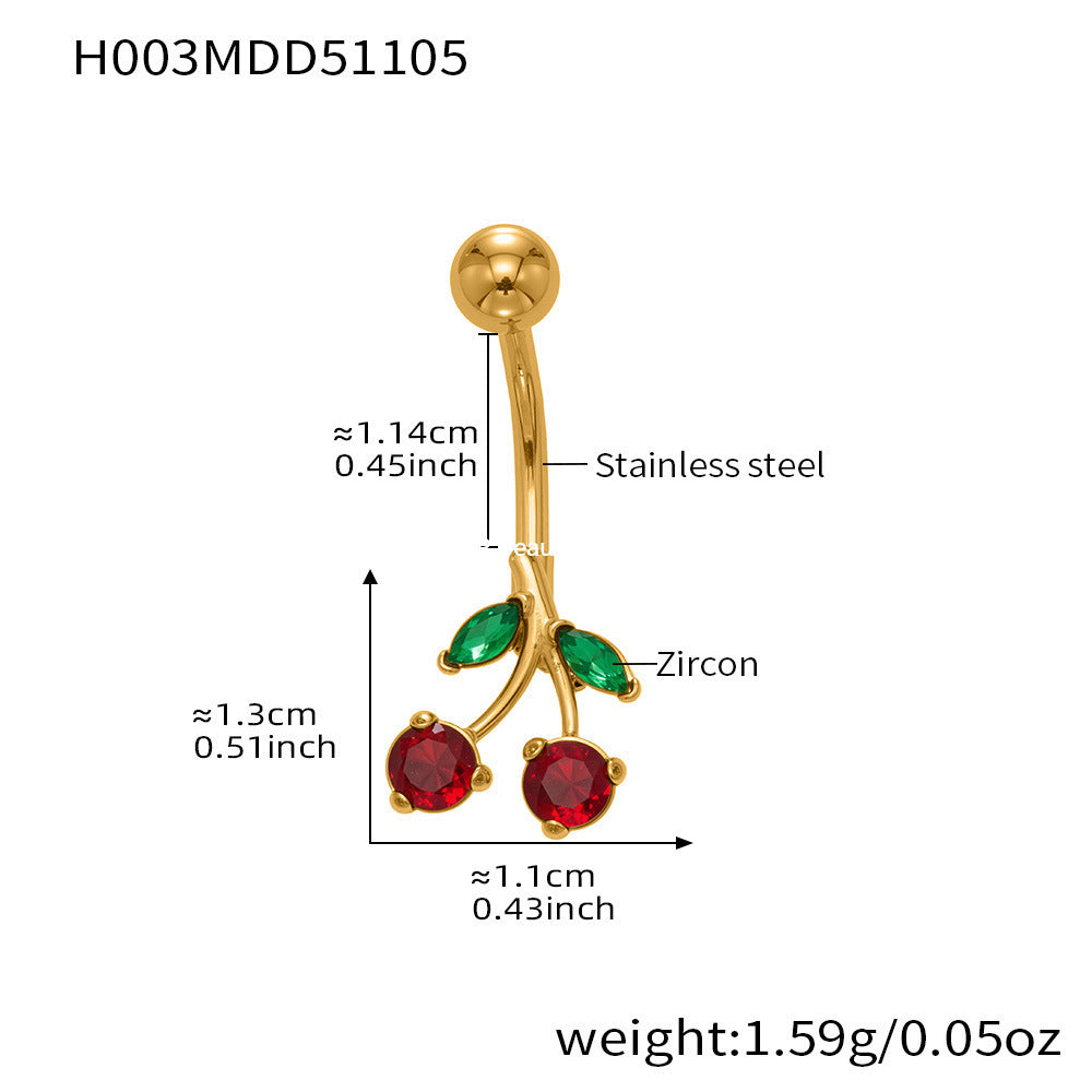 D관 - 스테인리스 큐빅 나비 하트 체리 물방울 18K 도금 피어싱 귀걸이 [H001] 25.11-2