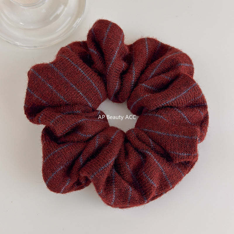 E관 - 사선 스트라이프 니트 울 머리띠 곱창 헤어밴드 [27523] 25.09-4