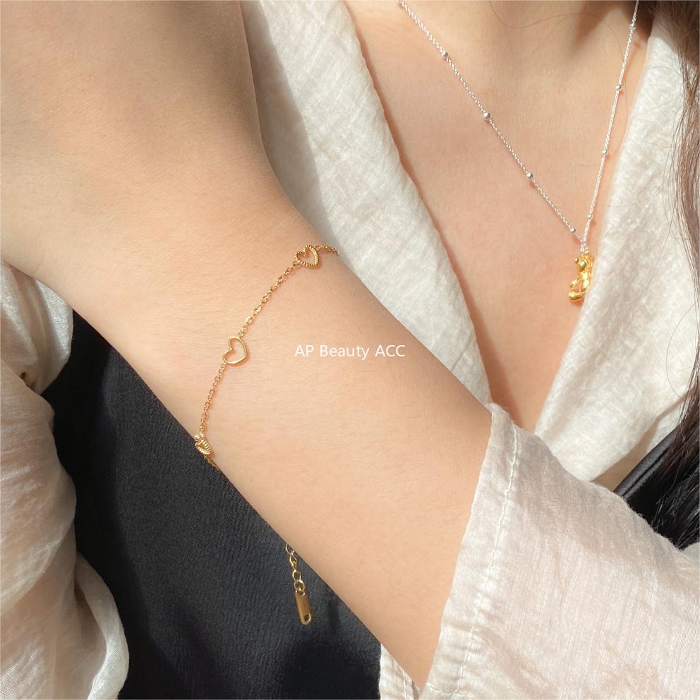 F관 - 925 실버 하트 펜던트 팔찌 [A358] 25.12-2