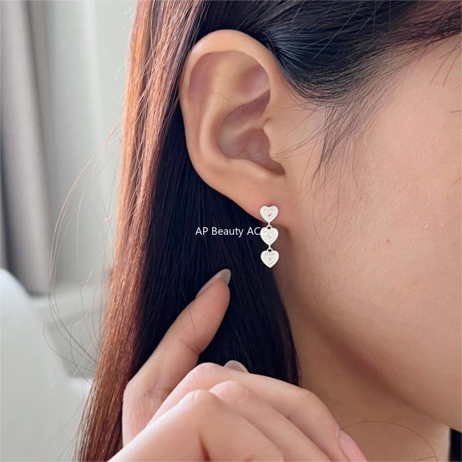 F관 - 925 실버 하트 귀걸이 [C1180] 25.06-1