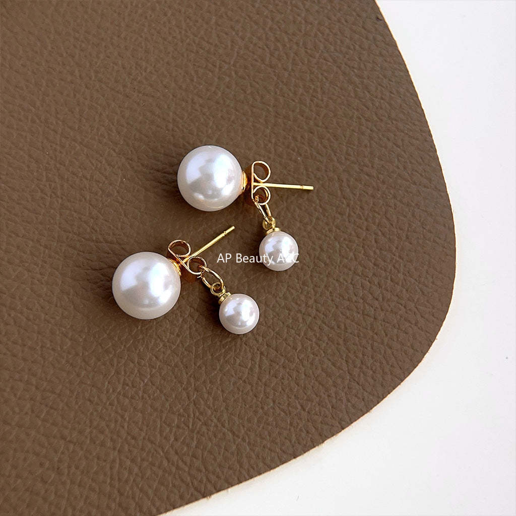 C관 - 글라스 진주 은침 귀걸이 [4001] 24.05-3