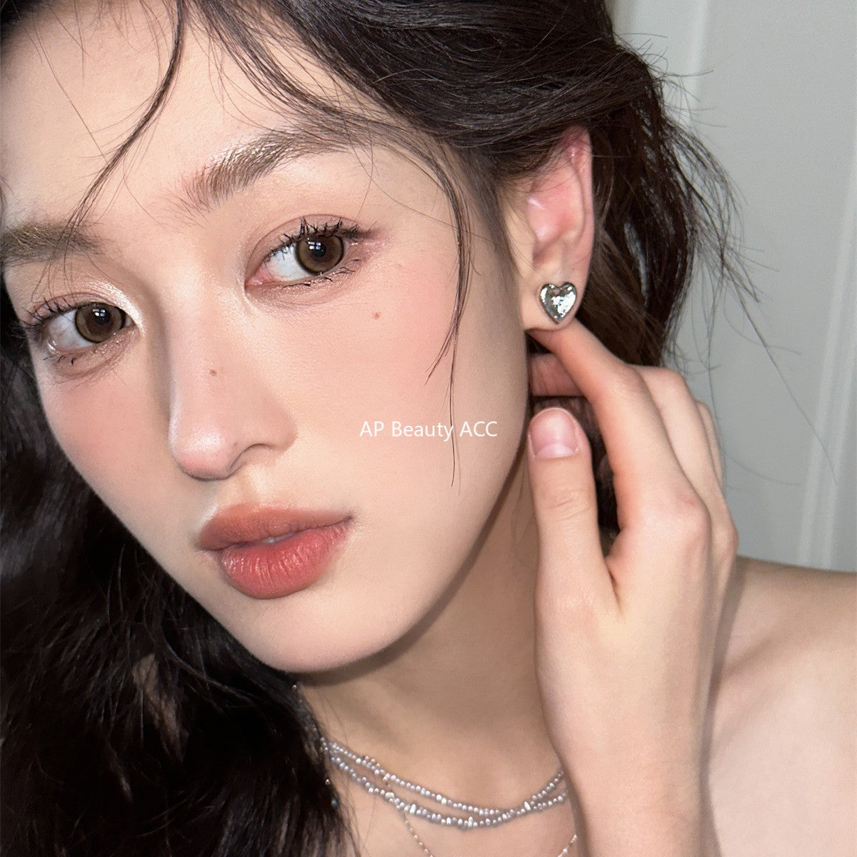 A관 - 925 은침 하트 큐빅 귀걸이 [EH-4013] 25.10-1