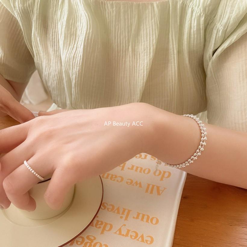 F관 - 925 실버 3가지 사이즈 라운드 비즈 팔찌 [A325] 25.11-2