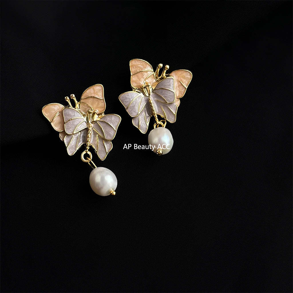 C관 - 담수 진주 골드 도금 나선형 이어커프 귀걸이 [EJ0203P] 25.02-3