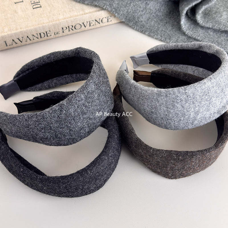 E관 - 도톰한 니트 디자인 와이드 머리띠 [27602] 25.10-4