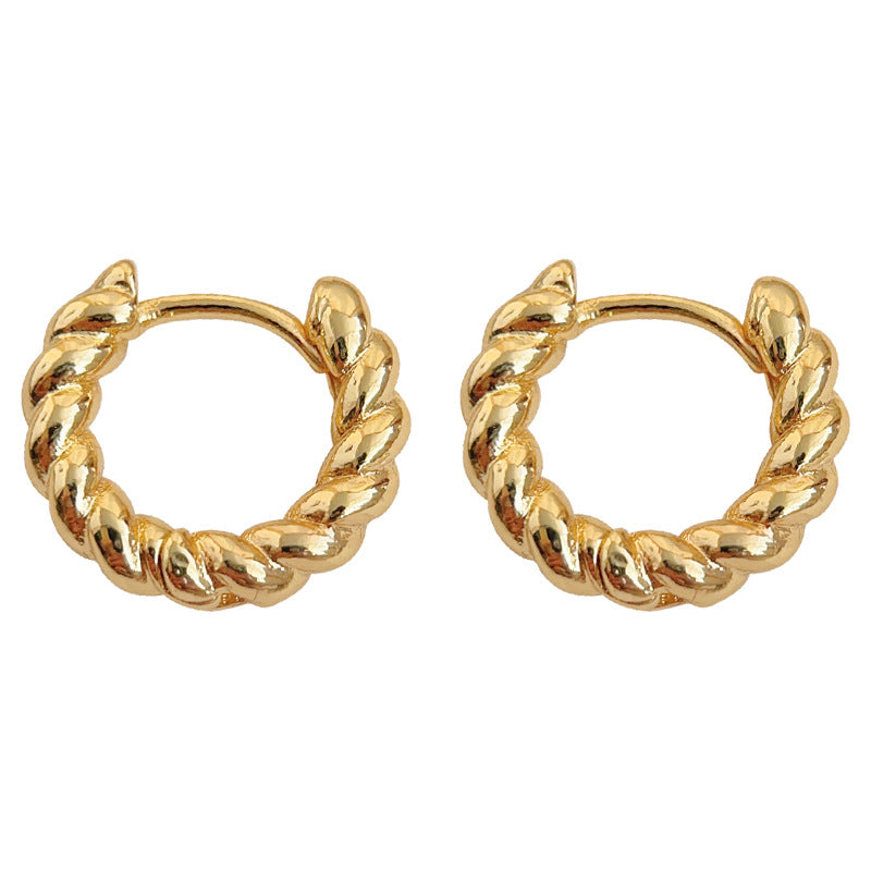 C관 - 18K 도금 두꺼운 럭셔리 스타일 고급스러운 변색 방지 귀걸이 [3565] 24.01-2