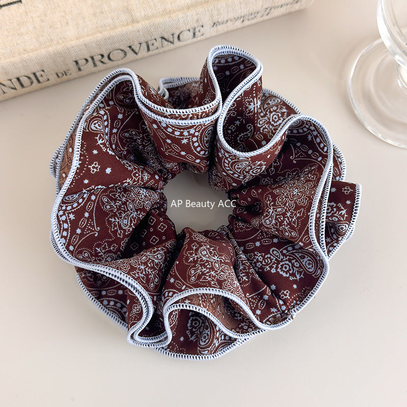 E관 - 빈티지 페이즐리 패턴 패브릭 곱창 헤어밴드 [27579] 25.10-3