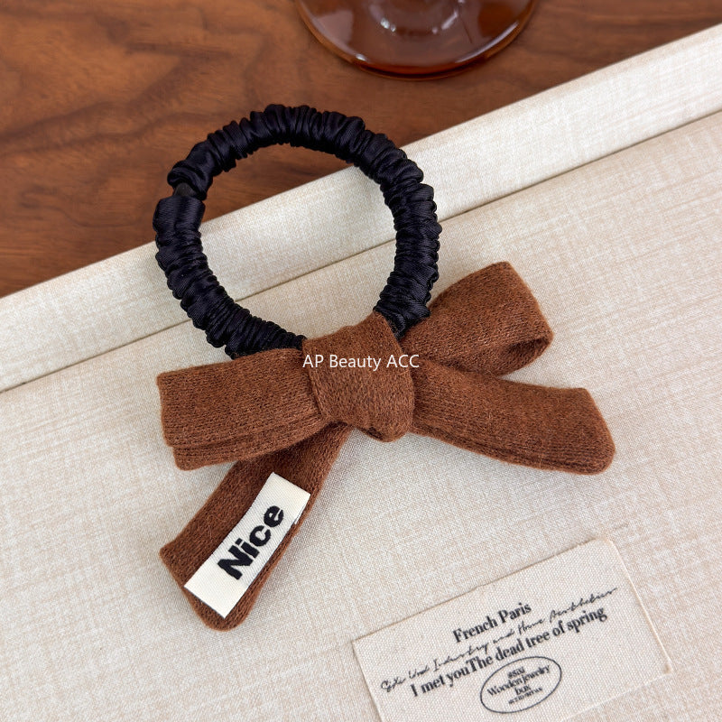 E관 - 니트 리본 디자인 슬림형 머리끈 헤어밴드 [27575] 25.10-3