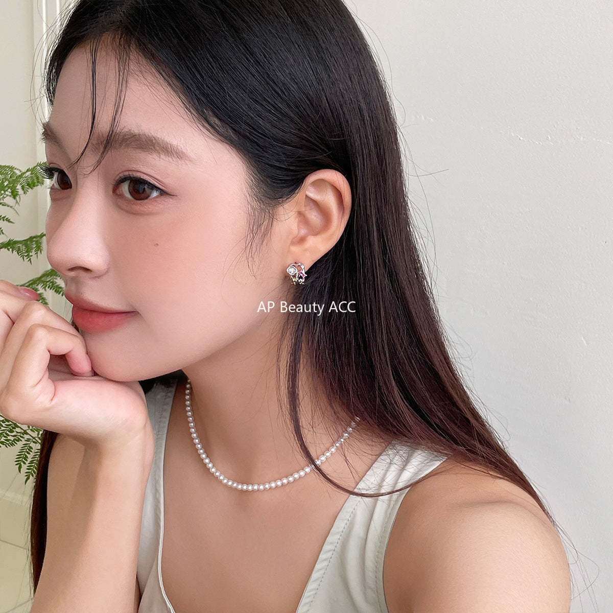 A관 - 다채로운 큐빅 비대칭 귀걸이 [EH-2990] 24.06-3