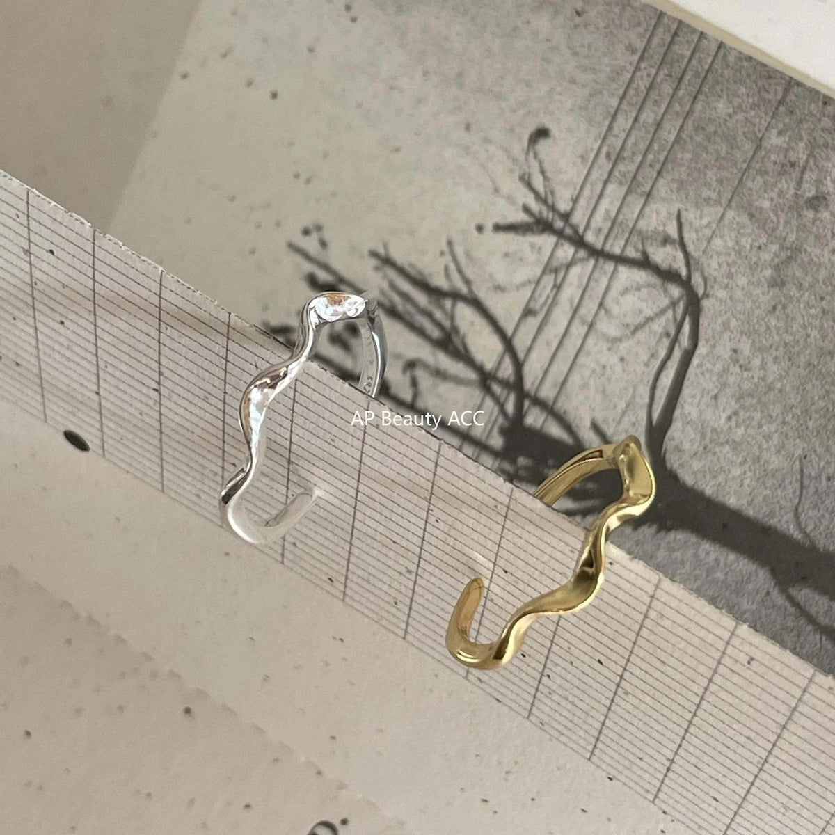 F관 - 925 실버 물결 디자인 오픈형 반지 [J2071] 24.12-4