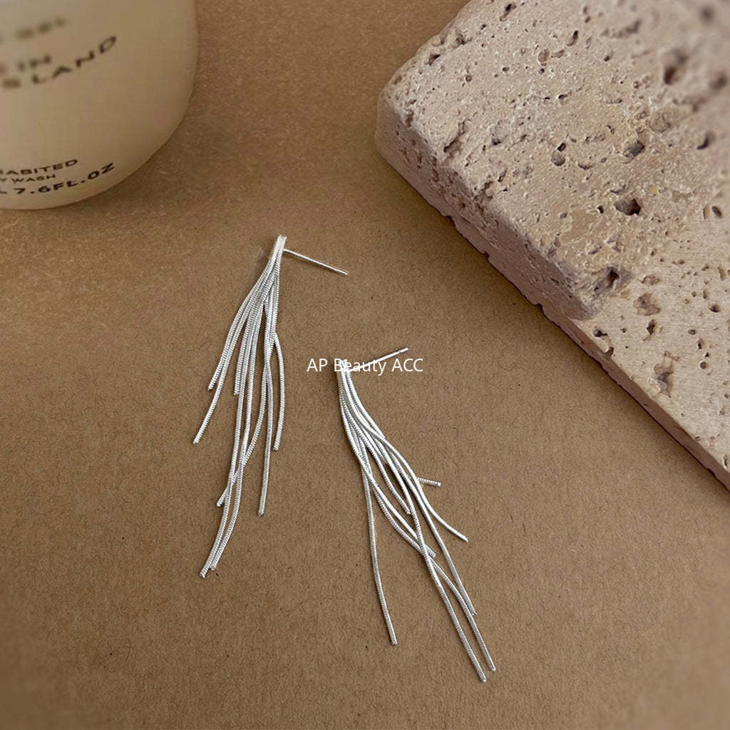 C관 - 드롭 태슬 디자인 925 은침 귀걸이 [5780] 25.03-4