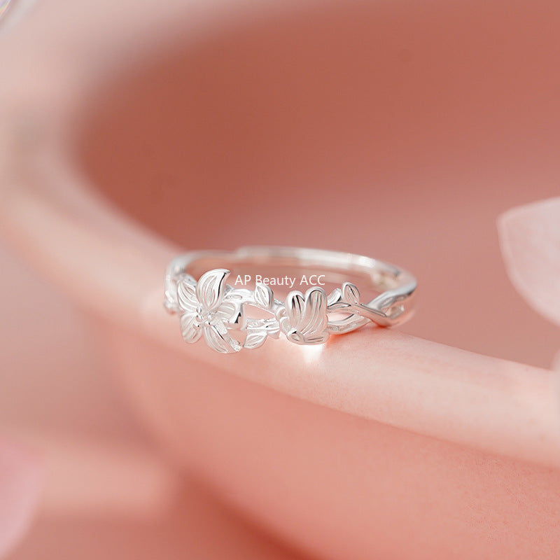 B관 - 999 실버 플라워 입체 오픈형 반지 [YC4121R_1] 25.11-1