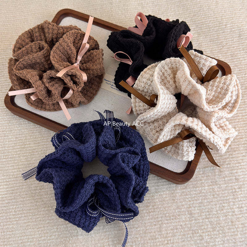 E관 - 니트 리본 디자인 곱창 헤어밴드 [27784] 25.12-2