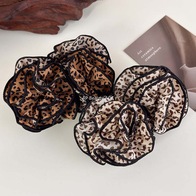 E관 - 호피 플라워 입체 디자인 집게핀 [27718] 25.11-4