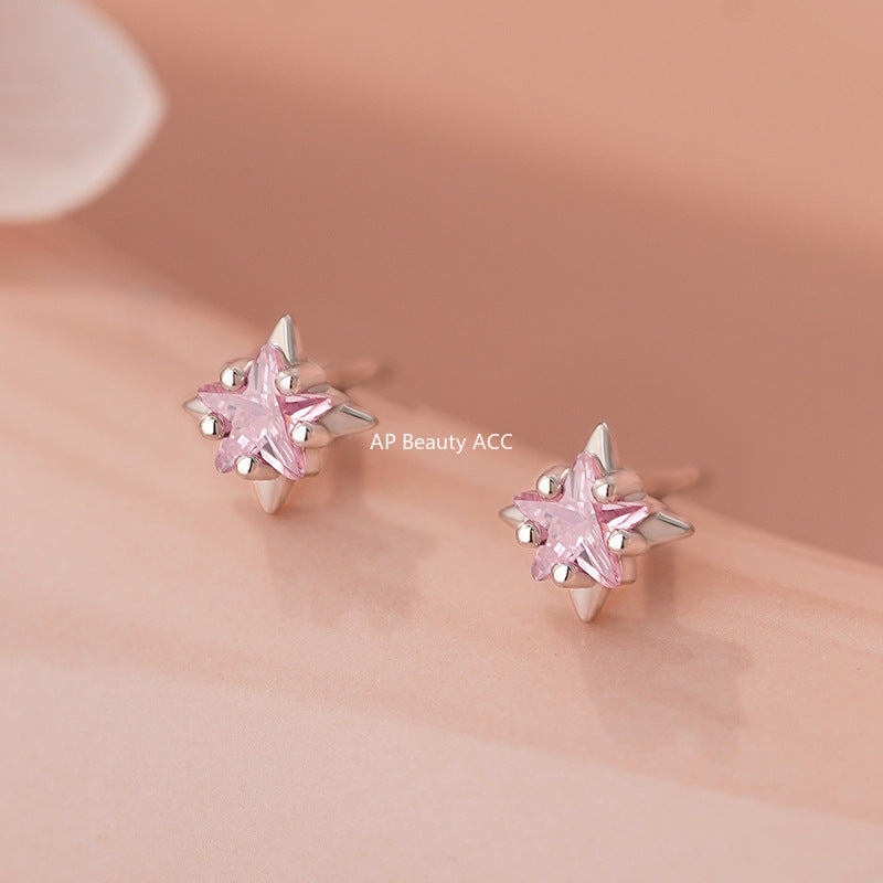 B관 - 999 실버 별 디자인 큐빅 스터드 귀걸이 [YC4910E_1] 25.11-2