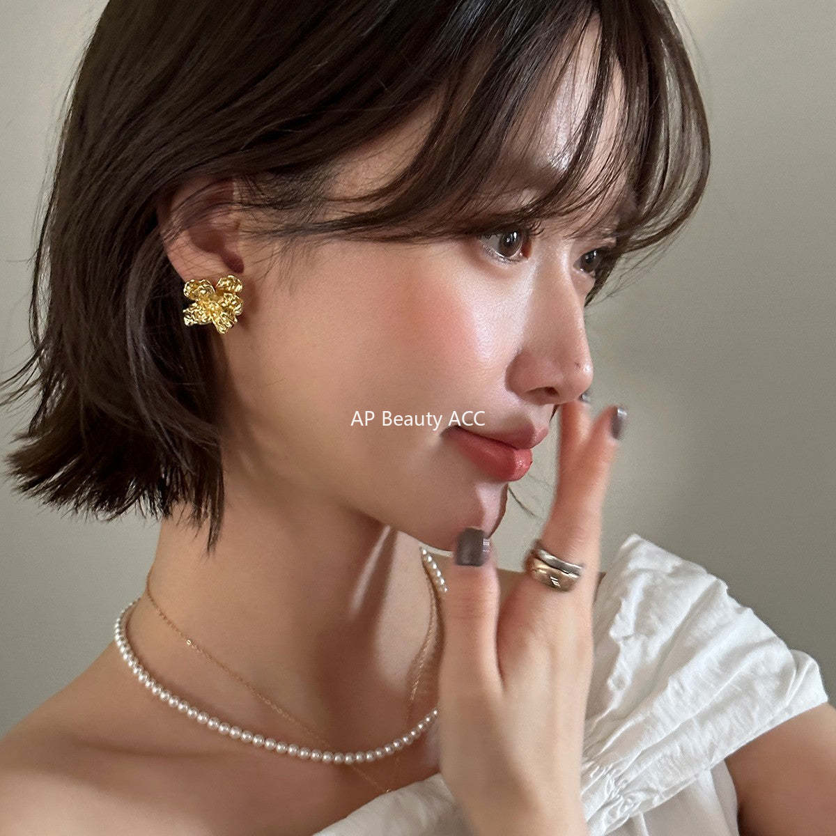 A관 - 925 은침 비정형 플라워 귀걸이 [EH-3862] 25.07-3