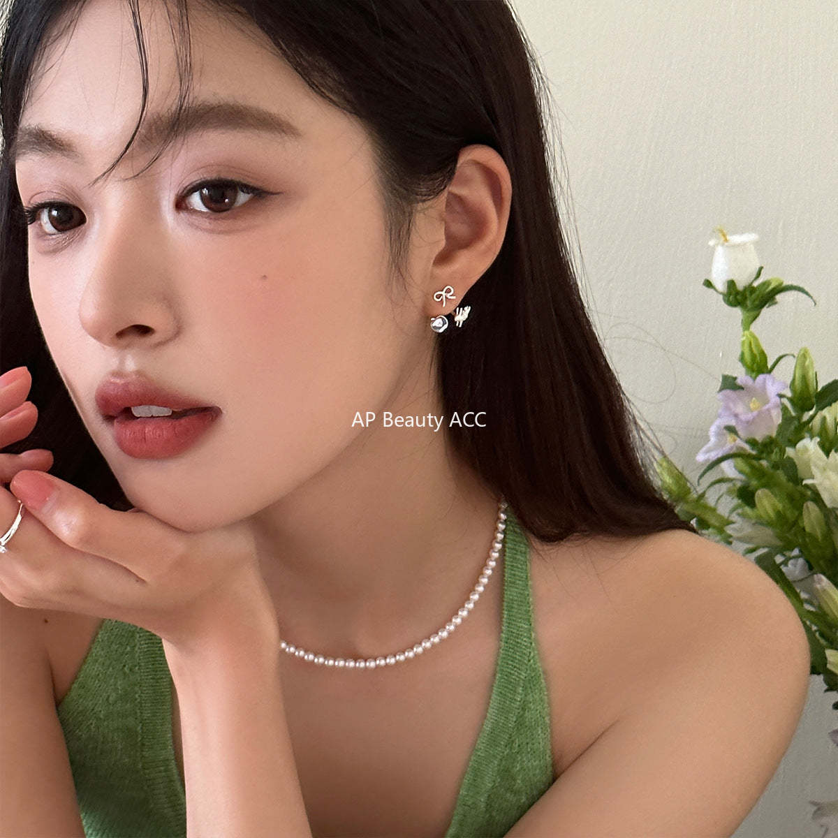 A관 - 토끼 사과 리본 하트 디자인 은침 귀걸이 [EH-3001] 24.07-2